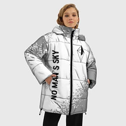Куртка зимняя женская No Mans Sky glitch на светлом фоне: надпись, симво, цвет: 3D-черный — фото 2