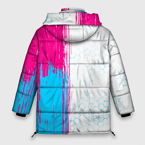 Женская зимняя куртка Free Fire neon gradient style: по-вертикали / 3D-Черный – фото 2