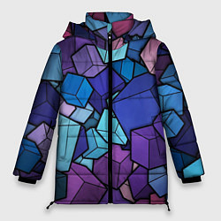 Женская зимняя куртка Цветные кубы