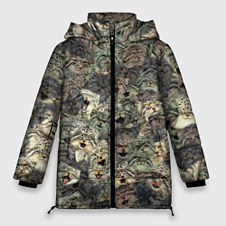 Куртка зимняя женская Мануловый камуфляж, цвет: 3D-светло-серый