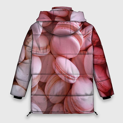 Женская зимняя куртка Красные и розовые кексы / 3D-Светло-серый – фото 2