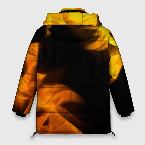 Женская зимняя куртка GTA - gold gradient: надпись, символ / 3D-Черный – фото 2