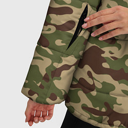 Куртка зимняя женская Камуфляж ВСР-98 Флора, цвет: 3D-черный — фото 2