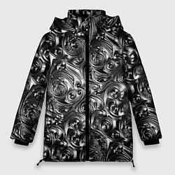 Куртка зимняя женская Стальные узоры, цвет: 3D-светло-серый