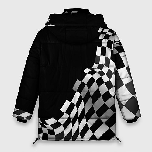 Женская зимняя куртка Yamaha racing flag / 3D-Черный – фото 2