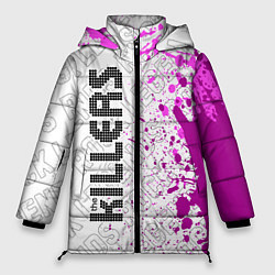 Куртка зимняя женская The Killers rock legends: по-вертикали, цвет: 3D-черный