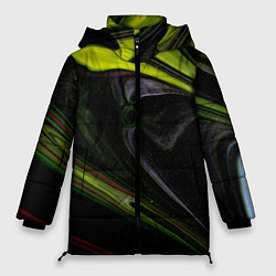 Куртка зимняя женская Зелёный песок в темноте, цвет: 3D-светло-серый