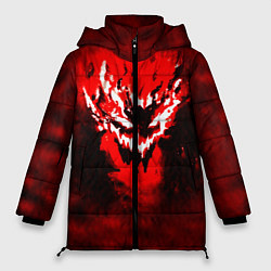 Куртка зимняя женская SHADOW FIEND PHONK ZXC, цвет: 3D-красный
