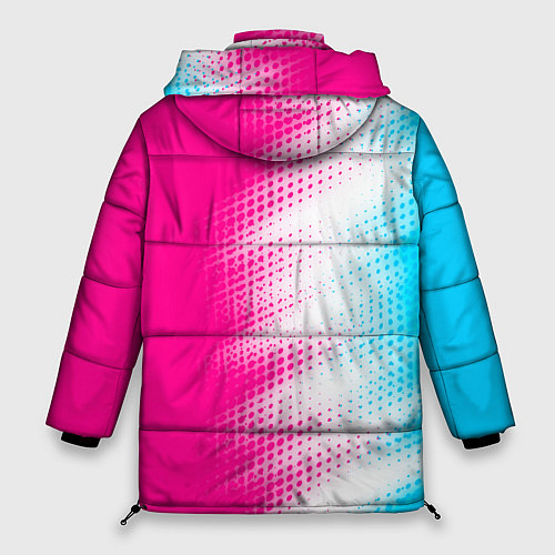 Женская зимняя куртка Land Rover neon gradient style: по-вертикали / 3D-Черный – фото 2