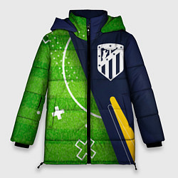Куртка зимняя женская Atletico Madrid football field, цвет: 3D-черный