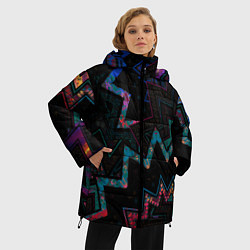 Куртка зимняя женская Этнический Узор, цвет: 3D-светло-серый — фото 2