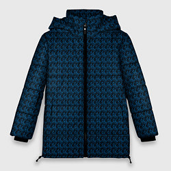 Женская зимняя куртка Текстура Серьёзный сине-чёрный