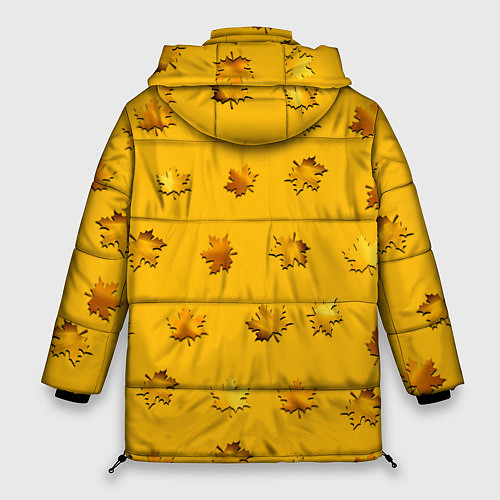 Женская зимняя куртка Цвета осени: листья клена / 3D-Черный – фото 2