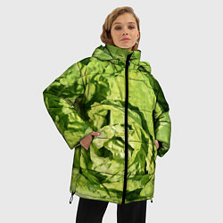 Куртка зимняя женская Свежая капуста, цвет: 3D-черный — фото 2