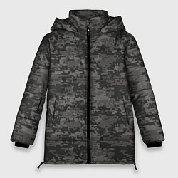 Куртка зимняя женская Камуфляж AOR-2 серый пиксель, цвет: 3D-черный