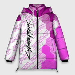 Куртка зимняя женская Cyberpunk 2077 pro gaming: по-вертикали, цвет: 3D-черный