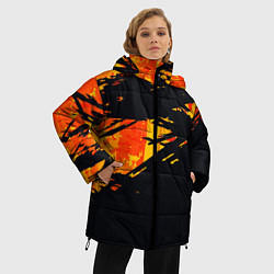 Куртка зимняя женская Orange and black, цвет: 3D-светло-серый — фото 2