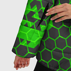 Куртка зимняя женская Зеленые плиты, цвет: 3D-светло-серый — фото 2