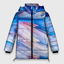 Куртка зимняя женская Красочные линии, цвет: 3D-светло-серый