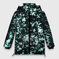 Куртка зимняя женская Абстракция текстура Снег, цвет: 3D-черный