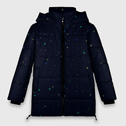 Куртка зимняя женская Тёмная звёздная ночь, цвет: 3D-черный