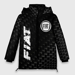 Куртка зимняя женская Fiat карбоновый фон, цвет: 3D-черный