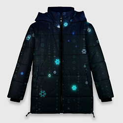 Женская зимняя куртка Неоновый дождик из снежинок
