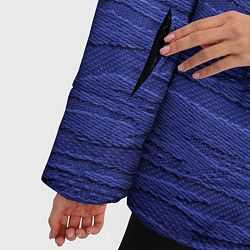 Куртка зимняя женская Текстура машинной вязки шерстью, цвет: 3D-светло-серый — фото 2