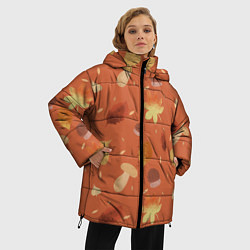 Куртка зимняя женская Осень в лесу, цвет: 3D-черный — фото 2