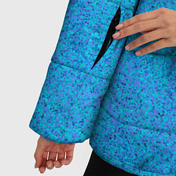 Куртка зимняя женская Текстура лазурный синий, цвет: 3D-черный — фото 2