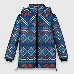 Куртка зимняя женская Зимний вязанный стиль, цвет: 3D-светло-серый