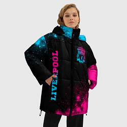 Куртка зимняя женская Liverpool - neon gradient: надпись, символ, цвет: 3D-черный — фото 2