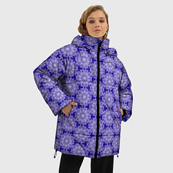 Куртка зимняя женская Узор сине-фиолетовый, цвет: 3D-светло-серый — фото 2