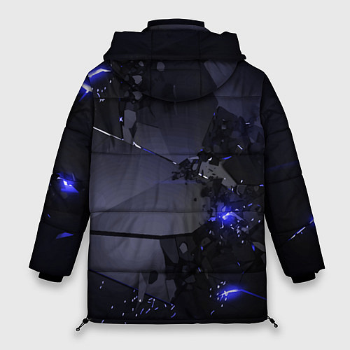 Женская зимняя куртка Неоновые плиты, взрыв / 3D-Черный – фото 2
