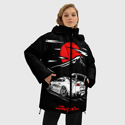 Куртка зимняя женская Тойота супра - JDM Style, цвет: 3D-светло-серый — фото 2