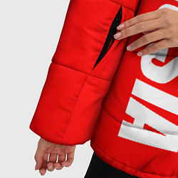 Куртка зимняя женская Россия: Черно-красный, цвет: 3D-черный — фото 2