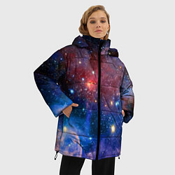 Куртка зимняя женская Ошеломительный бескрайний космос, цвет: 3D-светло-серый — фото 2