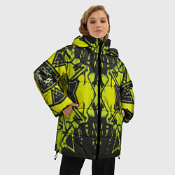 Куртка зимняя женская Расплывчатый узор, цвет: 3D-черный — фото 2