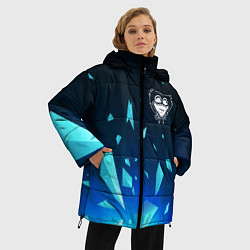 Куртка зимняя женская Poppy Playtime взрыв частиц, цвет: 3D-черный — фото 2