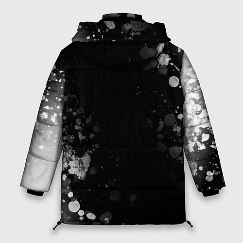 Женская зимняя куртка PUBG glitch на темном фоне: по-вертикали / 3D-Черный – фото 2