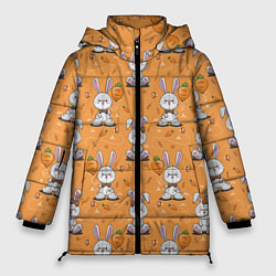 Женская зимняя куртка Паттерн из зайчиков