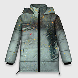 Женская зимняя куртка Абстрактная зима и краски