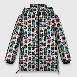 Куртка зимняя женская Весёлые монстрики с соской, цвет: 3D-черный