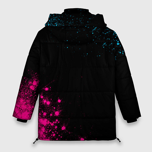 Женская зимняя куртка Roblox - neon gradient: надпись, символ / 3D-Черный – фото 2
