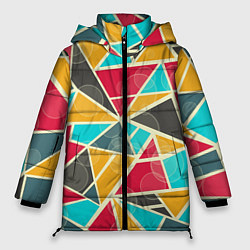 Женская зимняя куртка Хаос из геометрических фигур