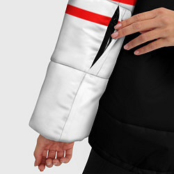 Куртка зимняя женская FIRM черная с белым углом, цвет: 3D-светло-серый — фото 2