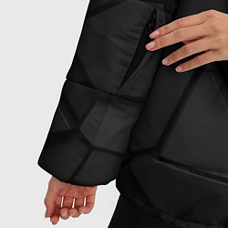 Куртка зимняя женская Черные стальные плиты, цвет: 3D-красный — фото 2