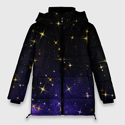 Куртка зимняя женская Сияющие звёзды вселенной, цвет: 3D-светло-серый