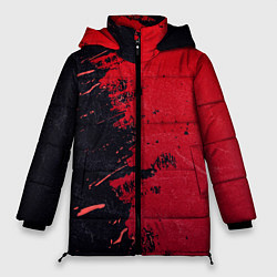 Женская зимняя куртка Черное и красное