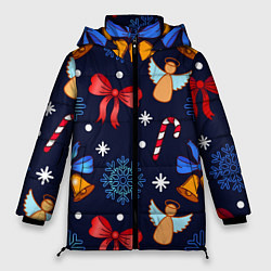 Куртка зимняя женская Новогодняя мелодия, цвет: 3D-черный